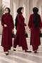 Women's collar, zippered, side slit, tunic, pants set - 6