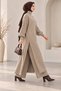 Women's collar, zippered, side slit, tunic, pants set - 5
