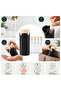 Travel Kit - Makeup Serum Toothpaste Shampoo Hand Cream Travel Box - 4 Compartment Travel Liquid Dispenser Bottle Set - Black - 2