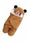 For 0-6 Months Baby, Inner Lined Swaddle Sleeping Bag with Black Ears - 2
