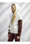 Women's Hooded Three Thread Sh Fleece-Lined Double Color Sleeve Detailed Heart B Printed Soft Textured Cotton Inside Long - 2