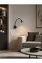 مصباح جدار LED بذراع مرن أسود قابل للتوجيه 3 واط - إضاءة قراءة عملية 28 سم - 3