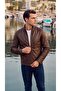 Men's Hakim Collar Lamb Leather Si Coat
