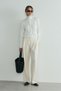 Cream Lina Pleated Trousers - 7