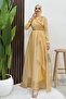 Eliza Hijab Evening Dress Gold - 4