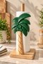 Wooden carved paper towel napkin holder design