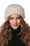 Stone Color Pompom Knitwear Beret - Winter Gift, Valentine's Day