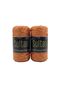 2 Pieces of Sultan Glitter Polyester Macrame Cord 100 Grams - Bag Wallet Supla Runner Basket Wall Decoration Canvas Bag Making Material - Color: 2120Orange