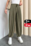 Women's Stirrup Model Comfortable Cut Modal Shalwar 6002 Khaki - Premium Series