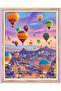 5D Diamond Bead Bonding Stone Embroidery Mosaic Tapestry "Flying Balloon" 50X40 cm