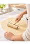 Cylinder Dough Rolling Apparatus Wooden Roller Stainless Steel Body 17X10.6 cm - 3