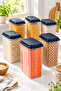 4 Lt Double Lid Transparent Food Storage Set - 12x4000ml - 5