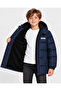 Men's Navy Blue Hooded Fur Lined Water and Windproof Children's Coat and Jacket - 3