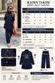 Women's Front Sleeves with Bead Embroidery Tansel Fabric Bambir Ceken Pant Suit - 2