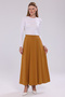 Double Pocket Elastic Waist Poplin Skirt - 2
