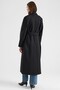 Apolet Detailed Large Size Water Repellent Long Trench Coat Black 6899 - 7