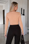 Women's Mink Collar Openwork Lycra Knitwear Blouse Arm-27K069003 - 2
