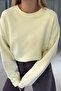 Premium Series Pastel Yellow Basic Sweat - 2