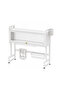 Over Sink Dish Drying Rack 85cm Large Capacity Kitchen Drainer Organizer with Dustproof Cover ish Storage, Utensil Holder, Knife Holder & Multi-Purpose Storage White