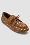 Hyde Earth Suede Genuine Leather Troc Lace-Up Women's Loafer Shoes - 5