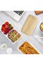 Adult Lunch Box, Stackable Food Container, Rectangular Lunch Food Container with Compartme - 4