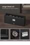 Watch Box, Watch Case with Glass Lid, 2-Tier Watch Display Case for 6 Watches, Lockable, 1 - 3