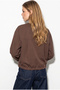 Women's Bitter Coffee Crew Neck Buttoned Side Tie Detailed Lined Short Trench Coat 2818 60286459 - 6