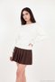 Soft Textured Back Lace Detailed Boat Neck Knitwear Sweater Women's Sweater 680Kz00103 - 6