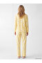 Shirt Collar Patterned Women's Pajama Set - 4