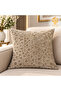 Italian Velvet Brown Throw Pillow Cover Gold Leaf Gilded Woven Decorative Cushion Pillow Case