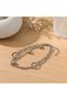Peace Symbol Detailed Double Chain 316L Stainless Steel Women's Bracelet - 3
