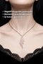 Amethyst, Pink Quartz Natural Stone Pendant Lightning Design Necklace - 3