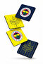 Yellow Navy Blue Palamut Wooden Coasters (Set of 4) - Licensed Original - 2