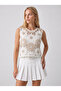 Women's Crochet Standard Size Zero Sleeve Blouse