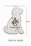 Golden Retriever Figured Asymmetrical Food Mat with Non-Slip Base, Washable 50X80 cm - 3
