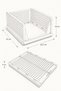 3-Pack Closet Organizer Folding Organizer - Foldable Sliding Shelf Stackable Clothing Organizer - 8