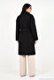 Double-Breasted Collar Buttoned Belted Cashmere Coat Women's Cashmere Coat 611Kbn48 - 7