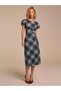 Rochie midi, mix de culori - S - 4