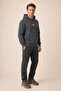 Thenk New Season Men's Regular Fit Hooded Sweatshirt Anthracite - 3