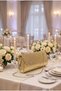 Glittery lid evening dress portfolio bag gold