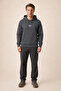 Thenk New Season Men's Regular Fit Hooded Sweatshirt Anthracite - 2