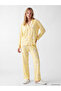 Shirt Collar Patterned Women's Pajama Set