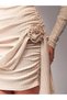 Rochie mini, bej - S - 6