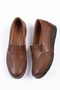 Tegy Bone Protruding Genuine Leather Women's Shoes Tan Skin - 3
