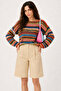 Bermuda Woven Shorts with Pockets Lfk0023 Light Yellow