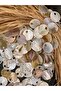 20 mm Natural Mother-Of-Pearl Flake Pearl-Champagne Color (25 Grams 20 Pieces) Hole Diameter 4 mm - 3