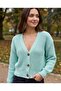 V-Neck Buttoned Knitted Cardigan - 2