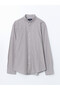 Nevavm Regular Fit Long Sleeve Striped Men's Shirt with Difference - 5