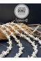 12 mm Ecru Plastic Starfish Beads (34 Pieces) Hole Diameter 1 mm Jewelry Design Beads