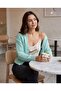 V-Neck Buttoned Knitted Cardigan
